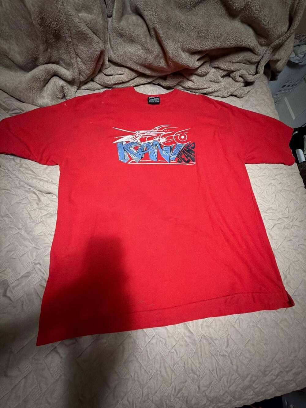 Vintage Karl Kani Jeans Graphic T-Shirt Red Size XXL